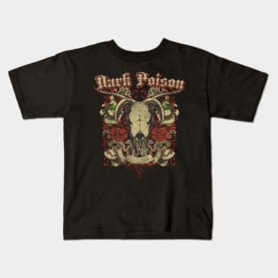 horned animal skull flourish Kids T-Shirt
